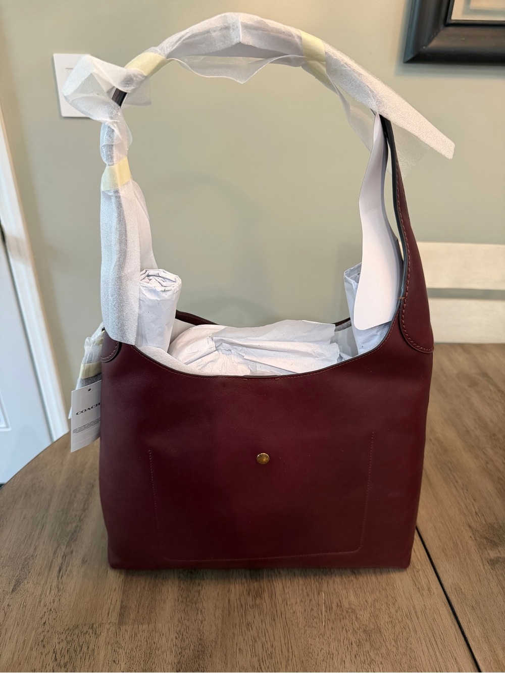 NWT Coach Brooklyn Shoulder bag 34 in Merlot - Picture 2 of 5